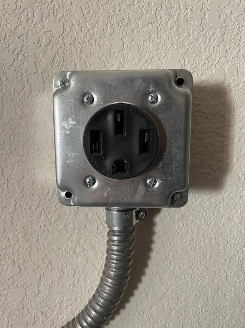 NEMA 14-50 outlet installed for Smart Home Electrical in Fish Hawk